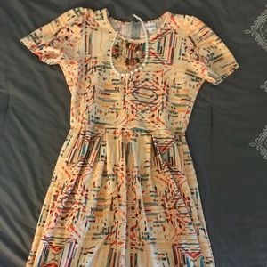 LuLaRoe A-line dress. Multi colored with pockets!